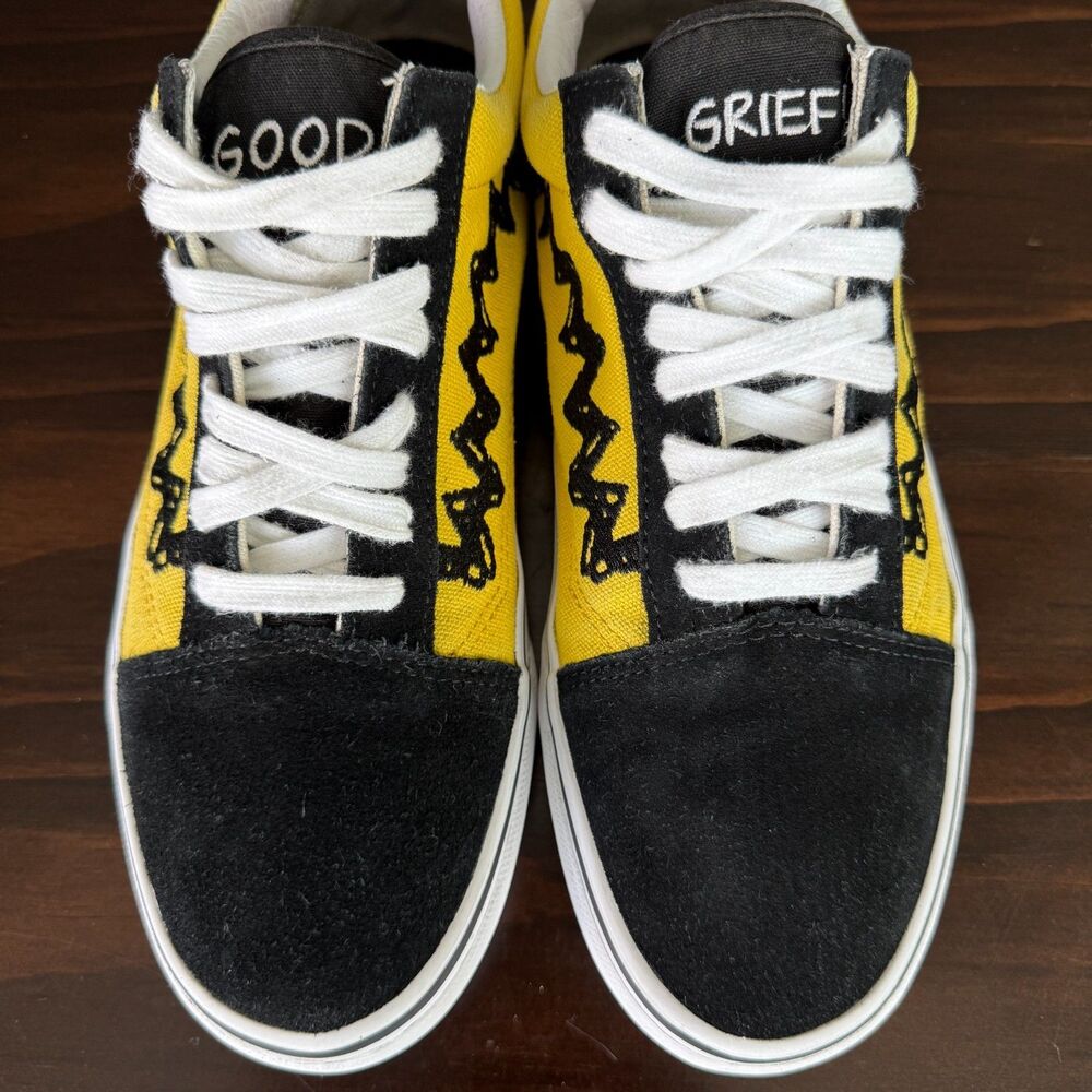 Vans Yellow and Black Low-Top Athletic Sneakers - Picture 5 of 11